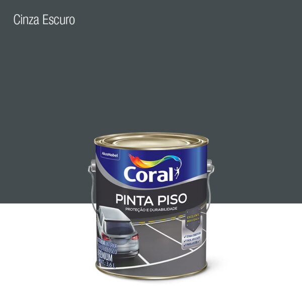 Tinta Piso Cinza escuro - 3,6l galão - Coral