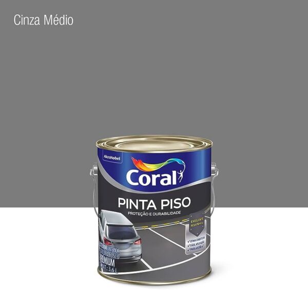 Tinta Piso Cinza médio - 3,6l galão - Coral