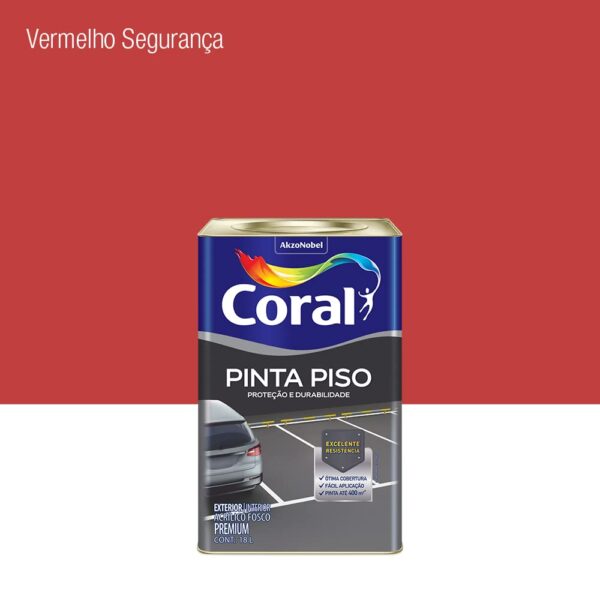 Tinta Piso Vermelho segurança - 18L - Coral
