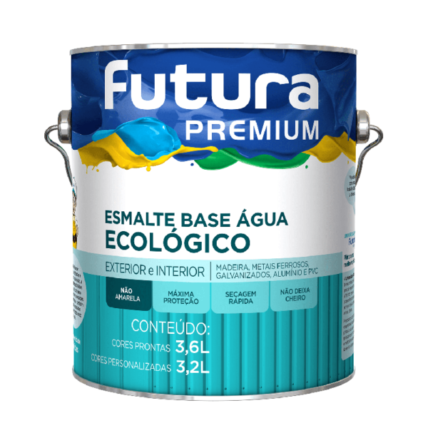 Esmalte Fosco Base água - Branco - 3,6l galão - Futura