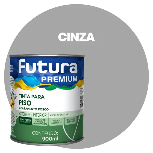 Tinta Piso Cinza - 900ml - Futura