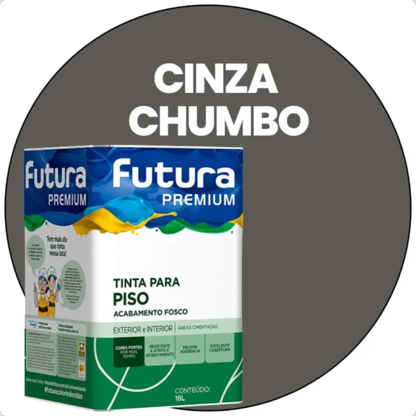 Tinta Piso Cinza Chumbo - 18L - Futura