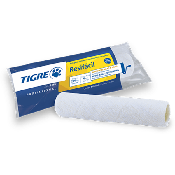Rolo lã Sintética 1365 Resifácil - 23cm - Tigre