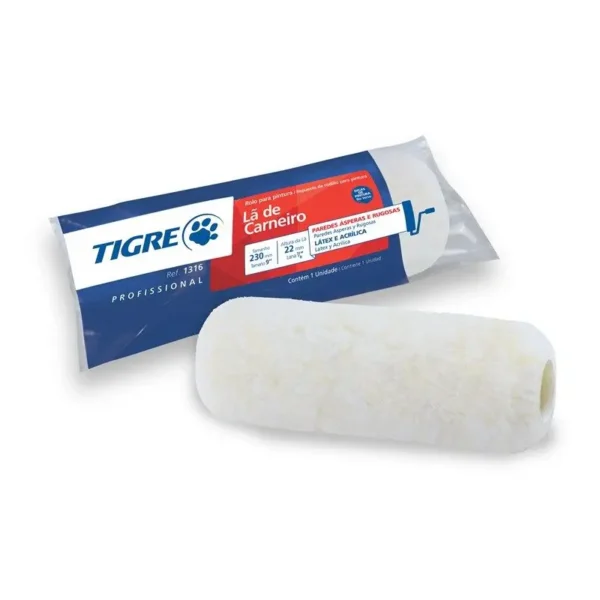 Rolo de Lã de Carneiro 1316 - 23cm - Tigre